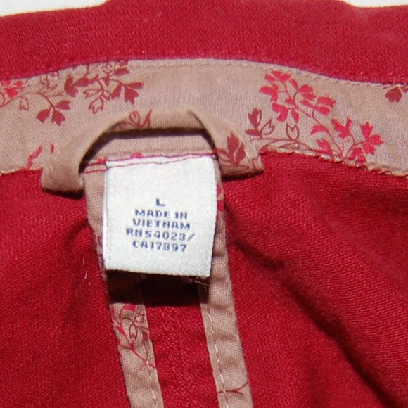 Old Navy Red Denim Blazer, Women Size L (39" Bust) - Picture 10 of 11